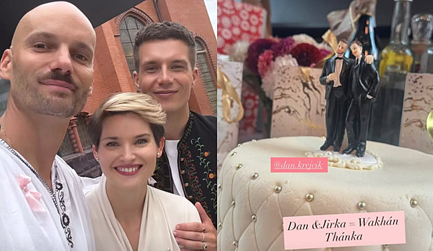 Krejčík ukázal foto z druhé svatby, v kostele oddávala partnery farářka Kopecká