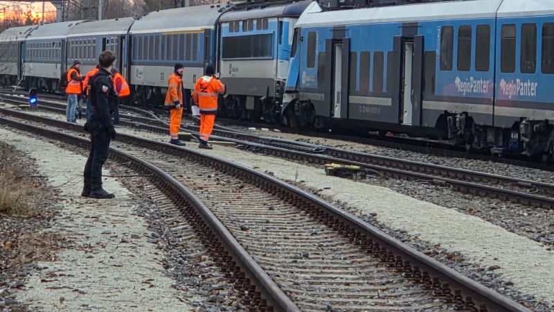 První záběry z místa železničního neštěstí na Českobudějovicku: Šlo o čelní střet