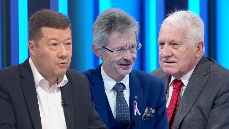 Sledujte Partii: Duel šéfů parlamentních komor Okamury a Vystrčila. Hostem bude i Klaus